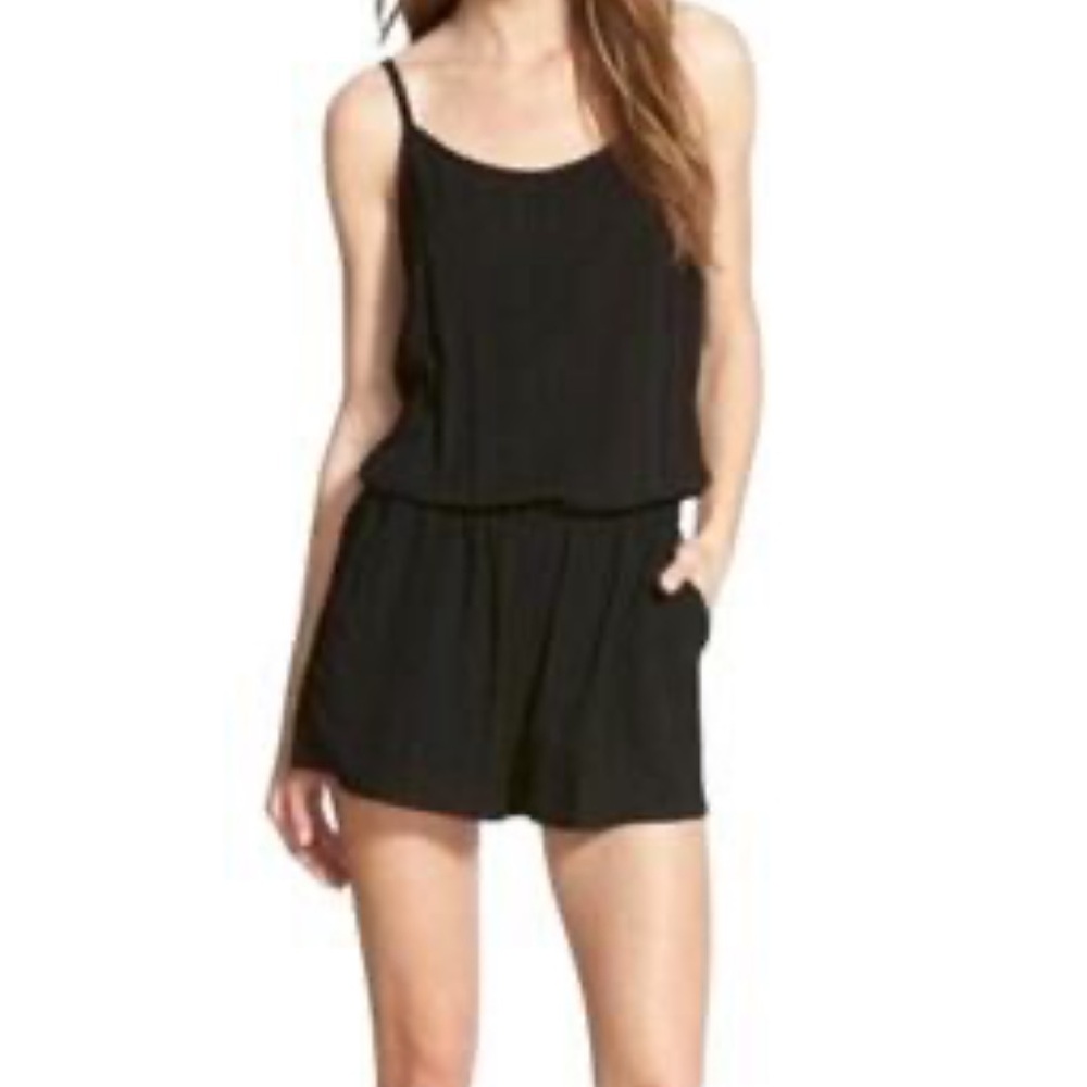 Splendid Black Spaghetti Strap Romper